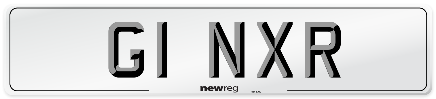 G1 NXR Number Plate from New Reg